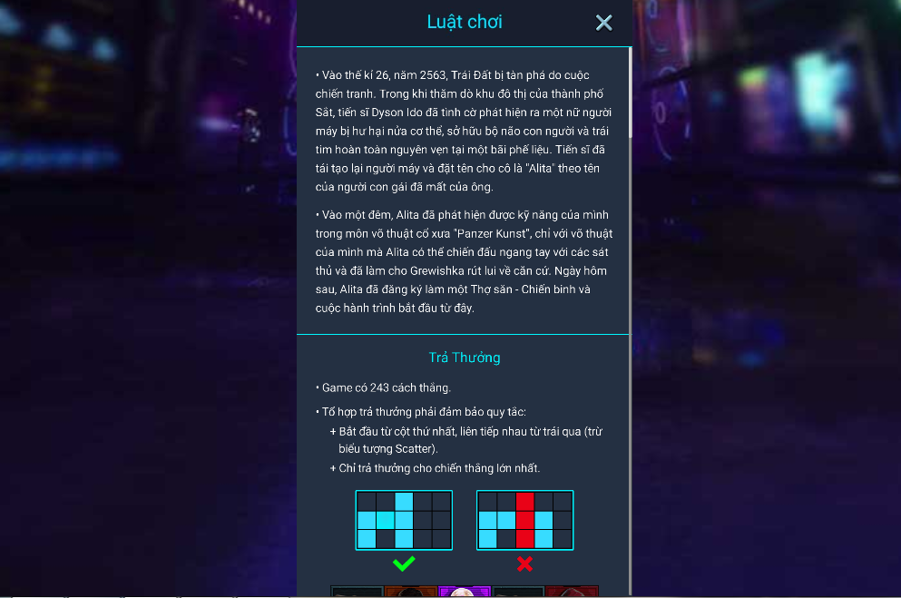 Cốt truyện và Luật chơi Alita trên May88 game