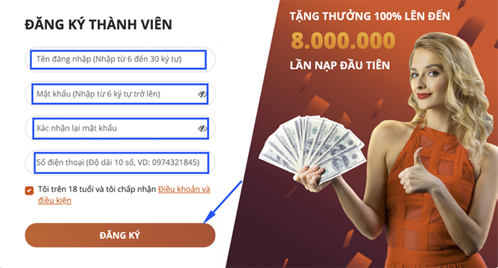 Hướng dẫn đăng ký tài khoản để chơi game tại nhà cái May88