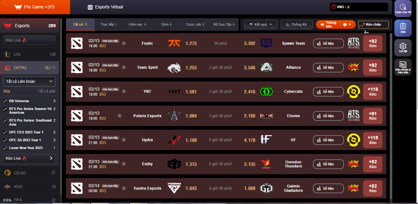 Các kèo cược dota2 tại nhà cái may88 club