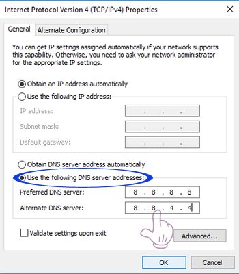 Cách thay đổi DNS và IP để vào May88 Game