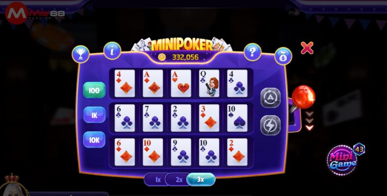 Những lý do khiến bạn nên chơi Mini Poker tại May88