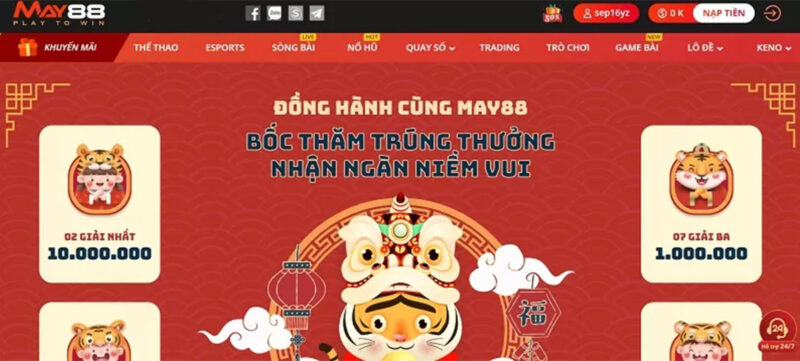 Khuyến mãi dịp Tết tại May88 Club