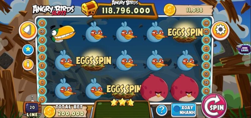 Bình tĩnh khi tham gia cá cược Angry Bird