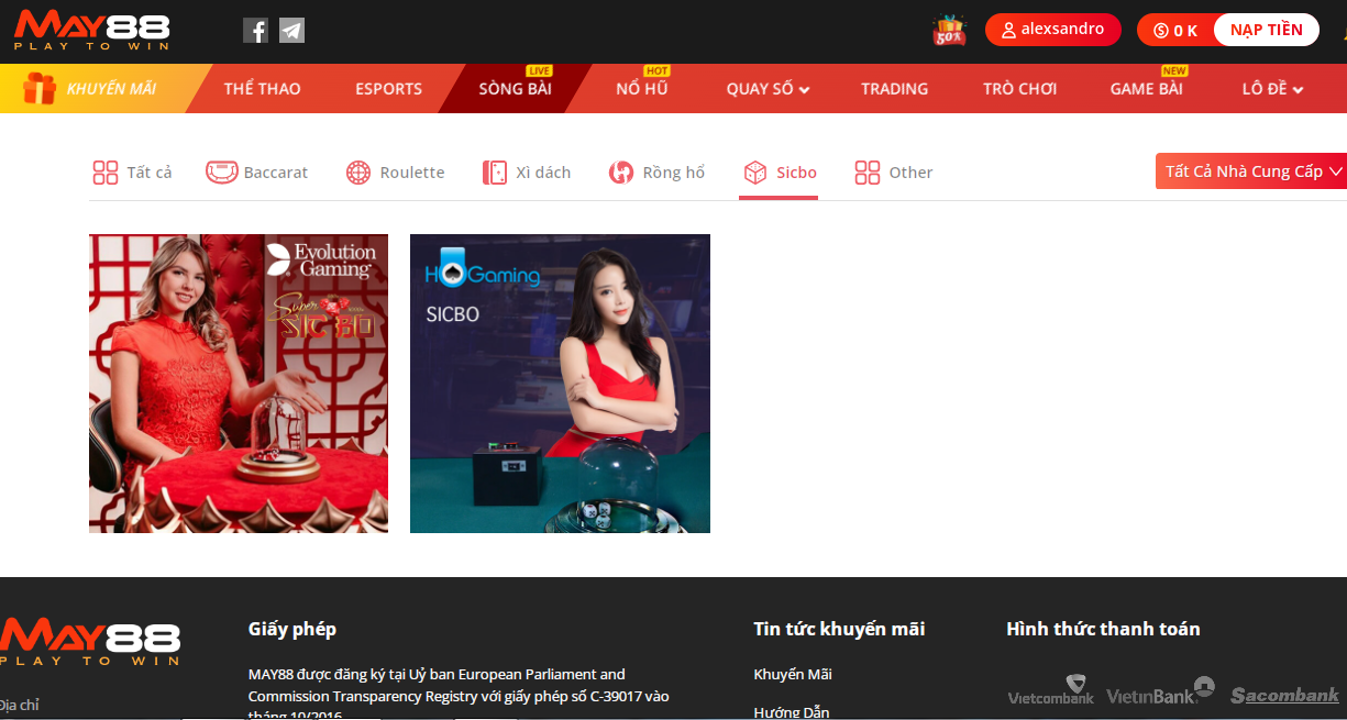Các bước tham gia Sicbo tại May88 Club