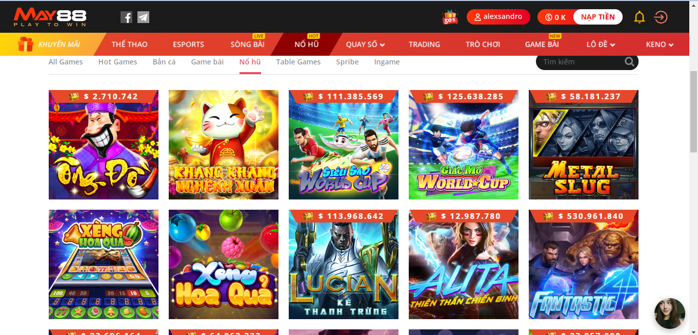 Có rất nhiều thể loại game hay tại May88