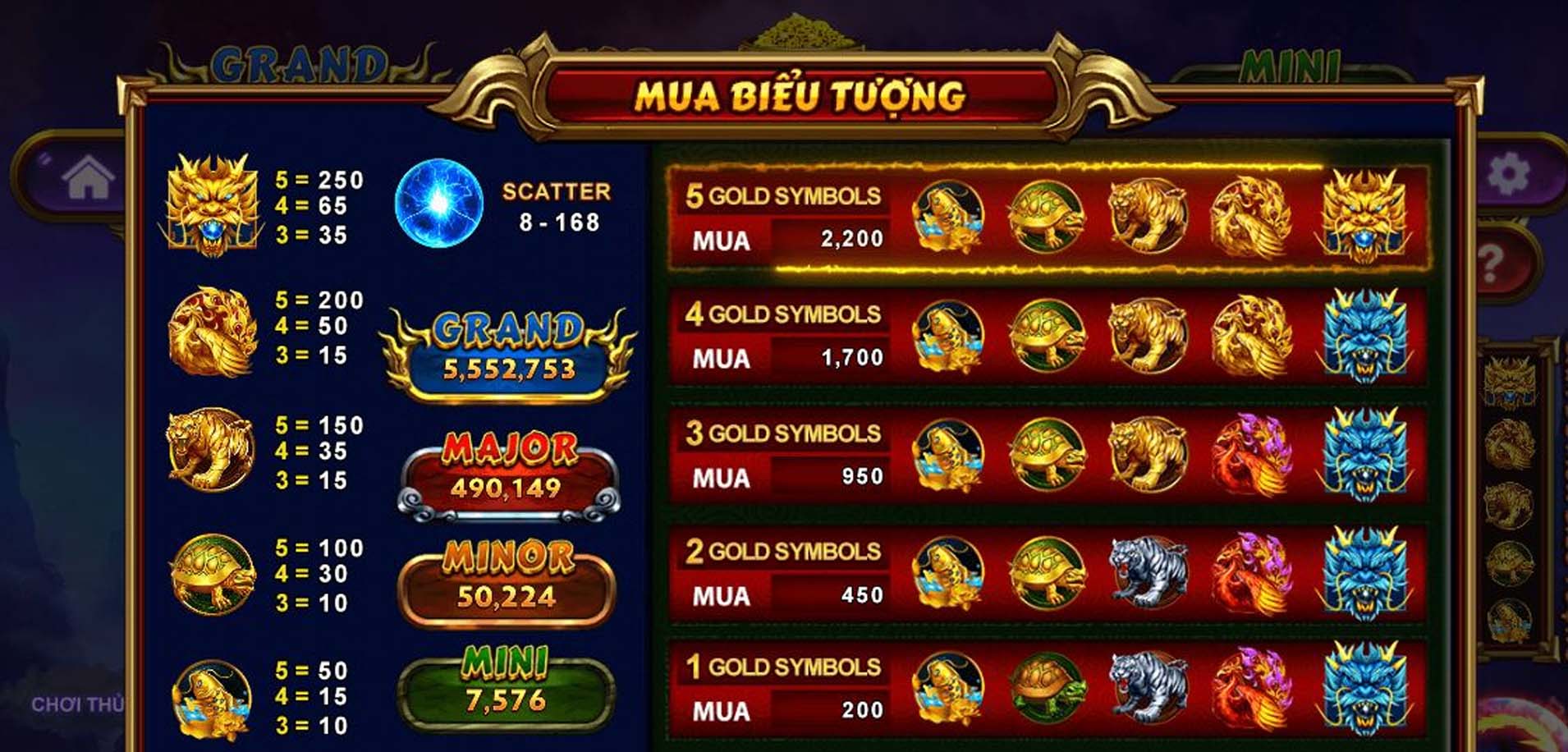  kho báu tứ linh may88 vip