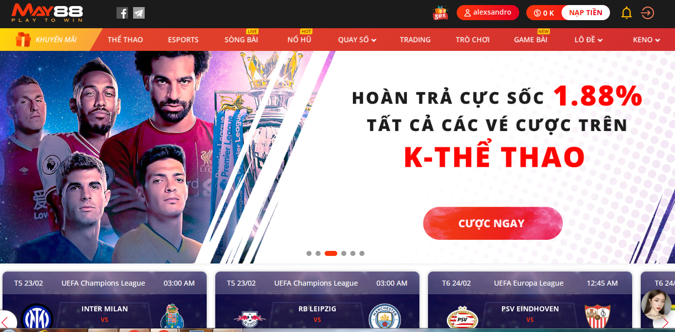 Nhận giftcode may mắn tại may88 đăng nhập 