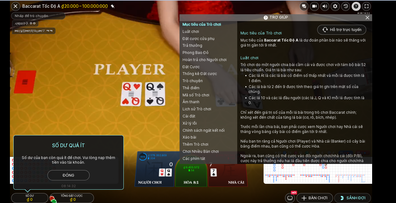 Luật chơi Baccarat tại May88 game