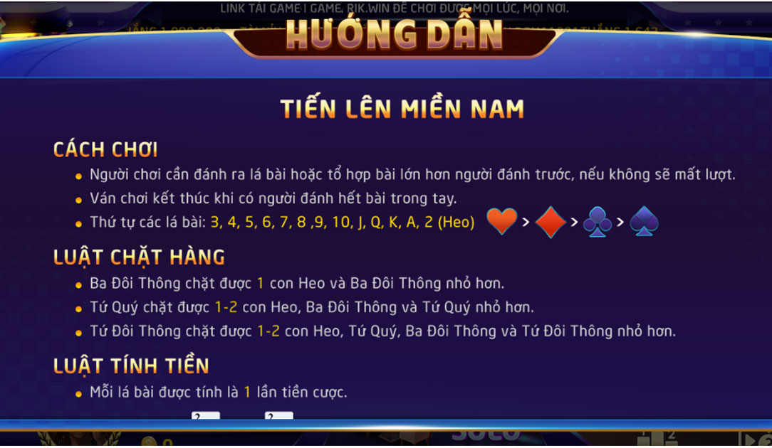 Luật chơi tiến lên miền Nam tại May88 VIP