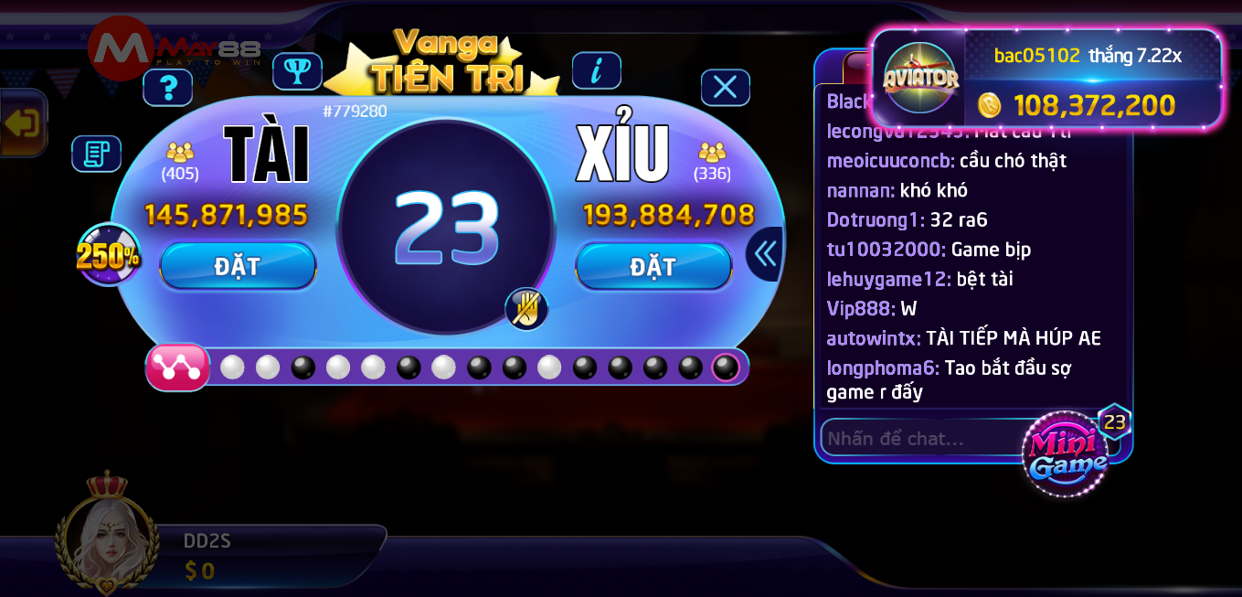 Mini game tài xỉu tại nhà cái May88