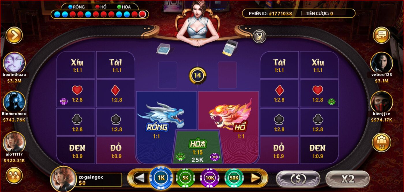 Game bài rồng hổ tại link tai may88