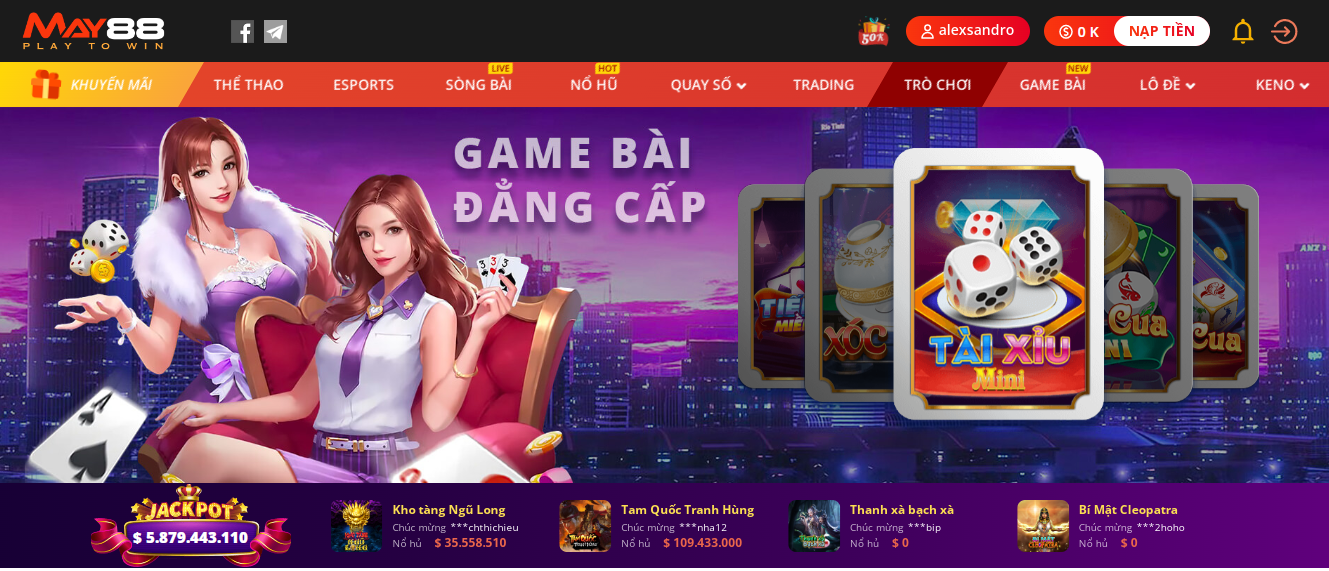 Tìm hiểu các loại trò chơi khác nhau tại May88 game
