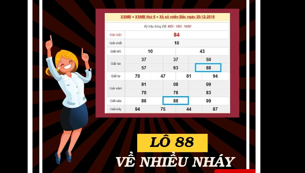 Đối với lô đề 88 về nhiều nháy