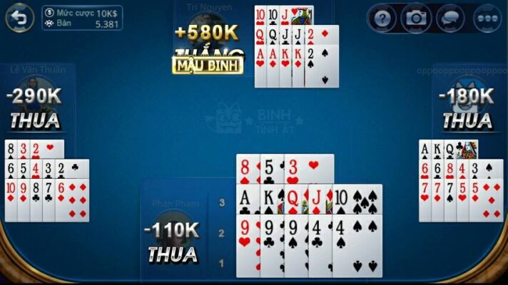 Một số lưu ý khi chơi game bài Mậu Binh trực tuyến